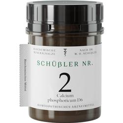 Braune Dose mit der Aufschrift "Schüßler Nr. 2 Calcium phosphoricum D6".